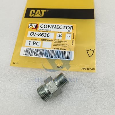 Excavator Parts Connector 6V-8636 For CAT 305.5D 308D 320D 330D Excavator Adapter Straight 6V8636